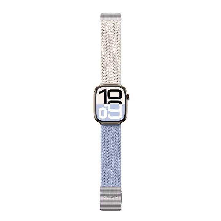 Laikrodžio dirželis Apple Watch 45–49 mm, pynimo, mėlynas/kūno AmazingThing