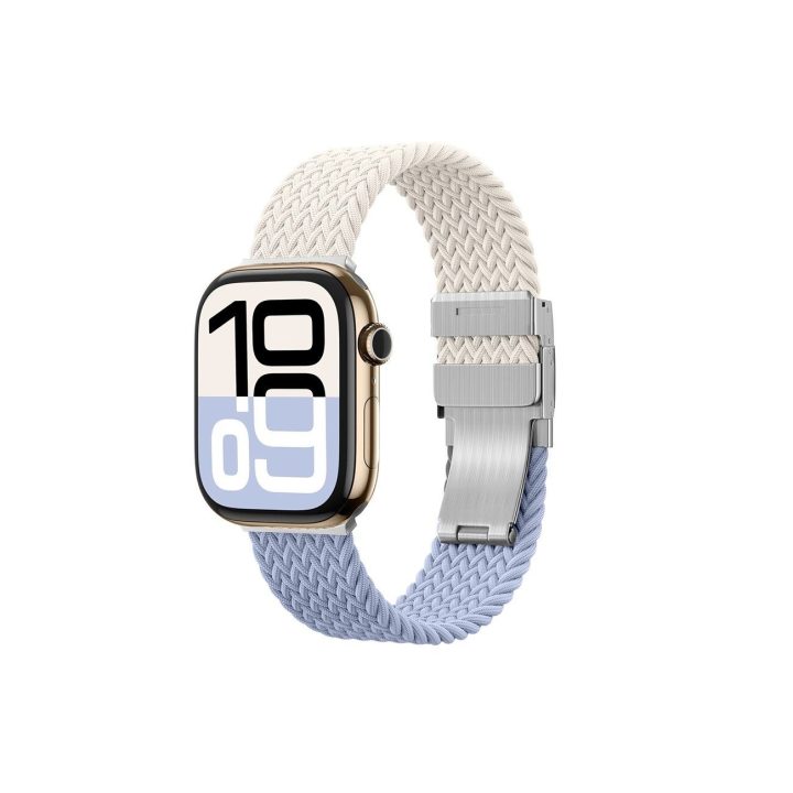 Laikrodžio dirželis Apple Watch 45–49 mm, pynimo, mėlynas/kūno AmazingThing