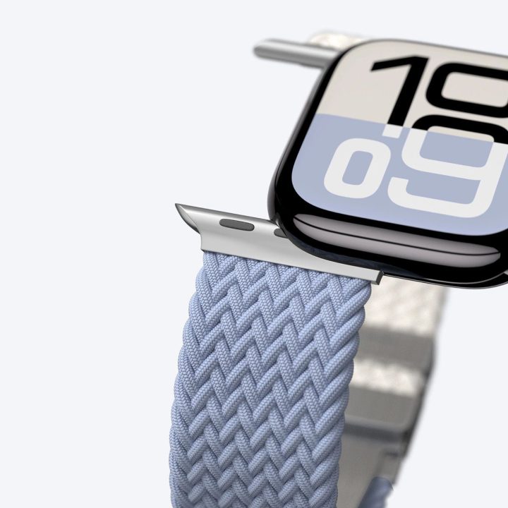 Laikrodžio dirželis Apple Watch 45–49 mm, pynimo, mėlynas/kūno AmazingThing