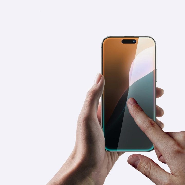 Grūdintas stiklas iPhone 16 Plus su apsauga nuo įbrėžimų AmazingThing