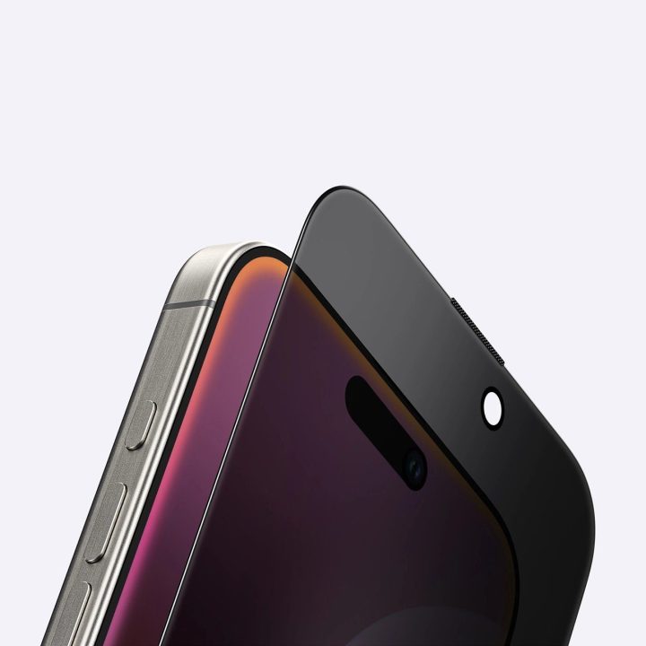 Grūdintas privatumo stiklas iPhone 16 su apsauga nuo įbrėžimų AmazingThing
