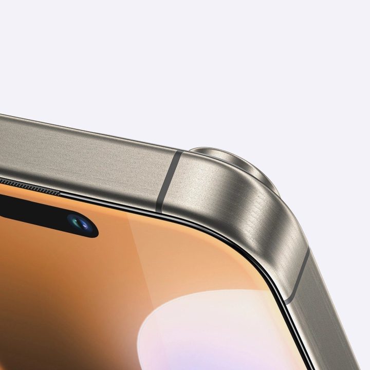 Grūdintas stiklas iPhone 16 Pro ekranui su apsauga AmazingThing