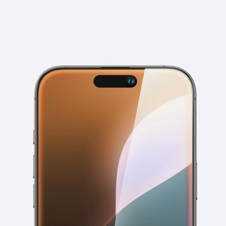 Grūdintas stiklas iPhone 16 Pro ekranui su apsauga AmazingThing