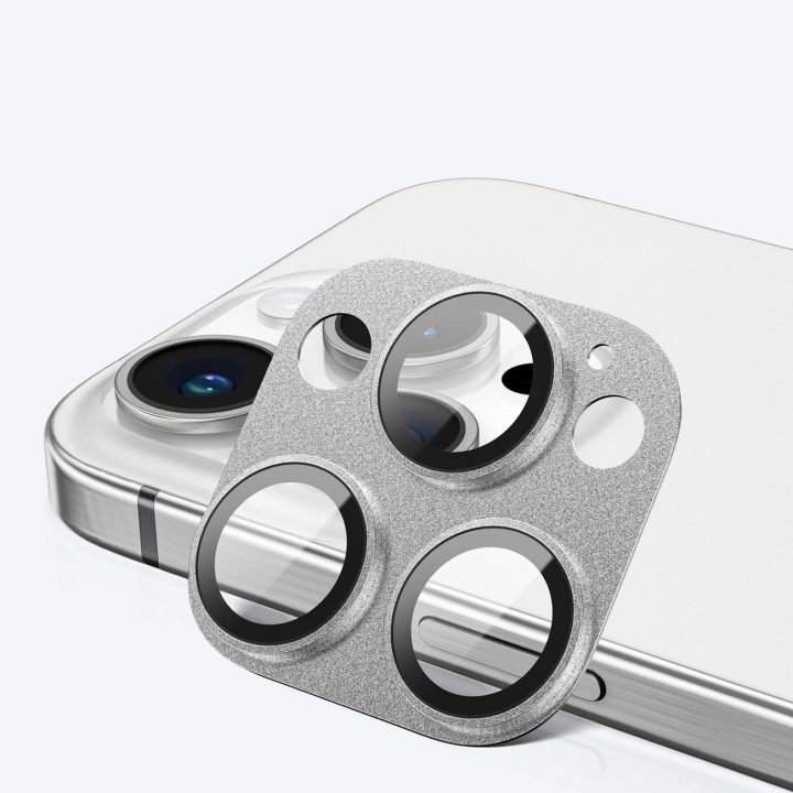 Apsauginis pilkas kamerų stiklas iPhone 16 Pro su grūdintu lęšiu AmazingThing