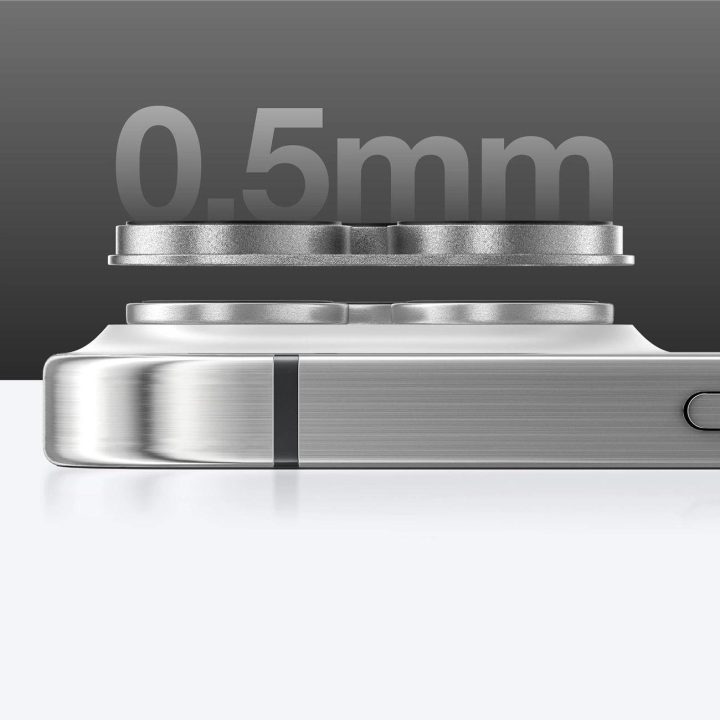 Apsauginis pilkas kamerų stiklas iPhone 16 Pro su grūdintu lęšiu AmazingThing