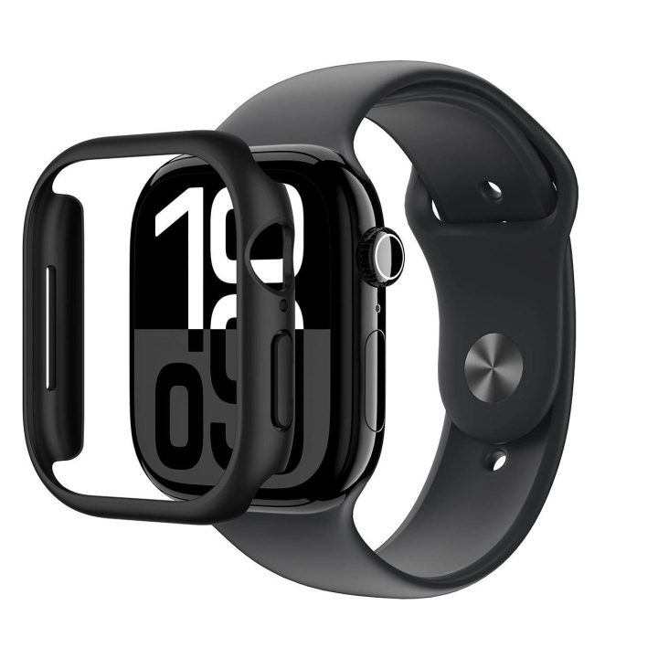 Apsauginis juodas Apple Watch 46mm dėklas Minimal AmazingThing