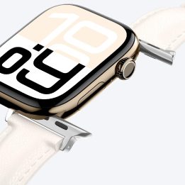 Odinė smėlio spalvos apyrankė Apple Watch 45–49 mm AmazingThing