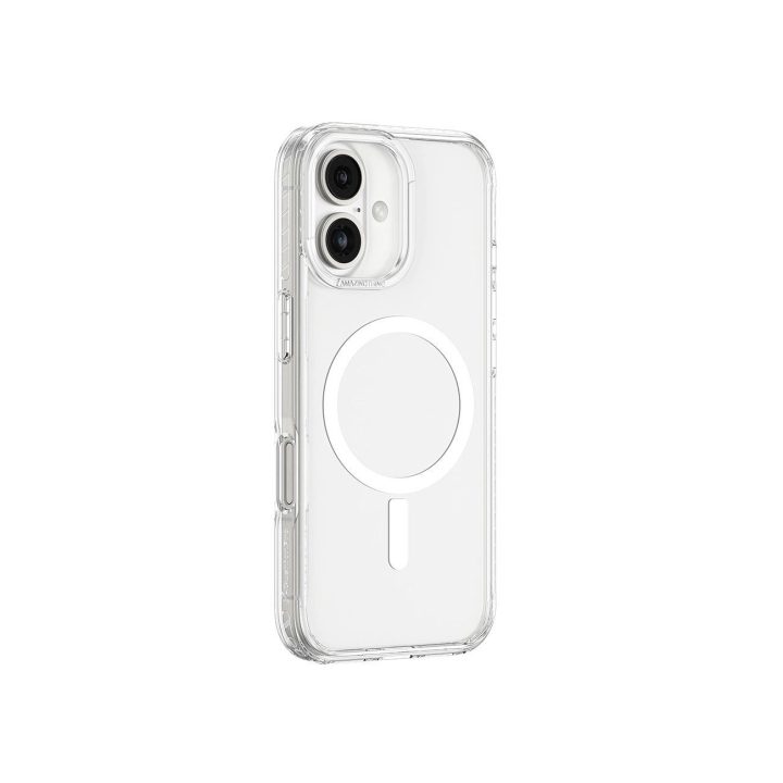 Permatomas magnetinis telefono dėklas iPhone 16 su žiedu AmazingThing