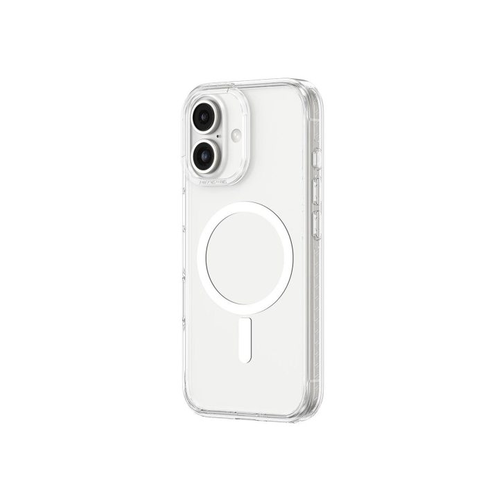 Permatomas magnetinis telefono dėklas iPhone 16 su žiedu AmazingThing