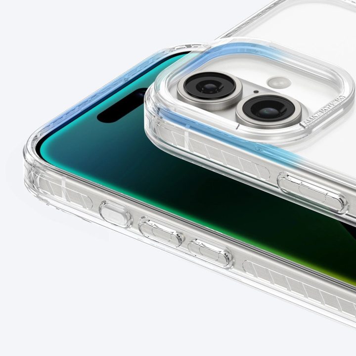 Permatomas magnetinis telefono dėklas iPhone 16 su žiedu AmazingThing