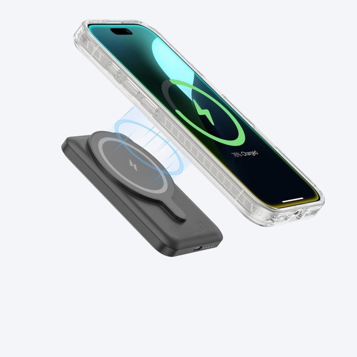 Permatomas magnetinis telefono dėklas iPhone 16 su žiedu AmazingThing