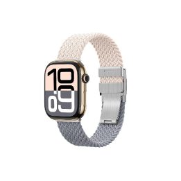 Laikrodžio dirželis Apple Watch rožinis-pilkas nailoninis rinkinys AmazingThing
