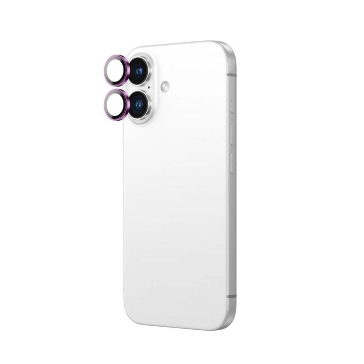 Kameros objektyvo apsauga iPhone 16 rožinė aliuminio AmazingThing