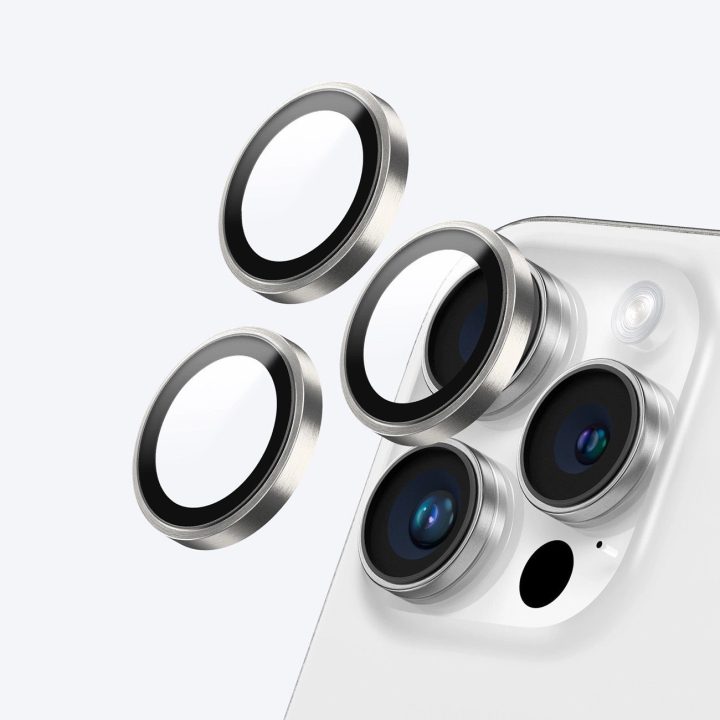 Apsauginis stiklas objektyvui iPhone 16 Pro skaidrus grūdintas AmazingThing