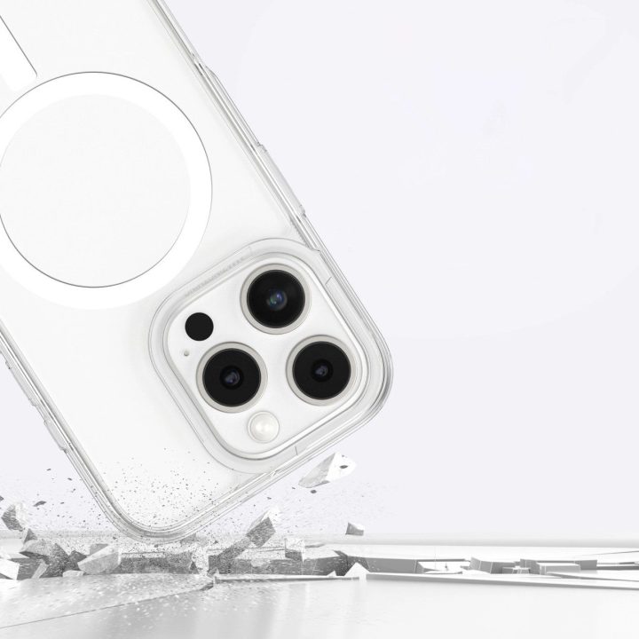Permatomas magnetinis telefono dėklas iPhone 16 Pro su MagSafe AmazingThing