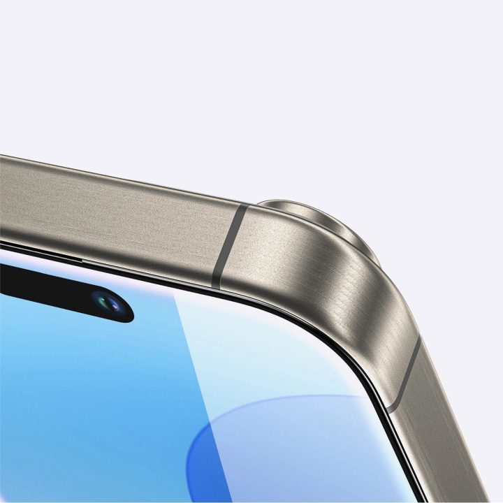 Grūdintas stiklas iPhone 16 Pro Max ekranui nuo smūgių AmazingThing