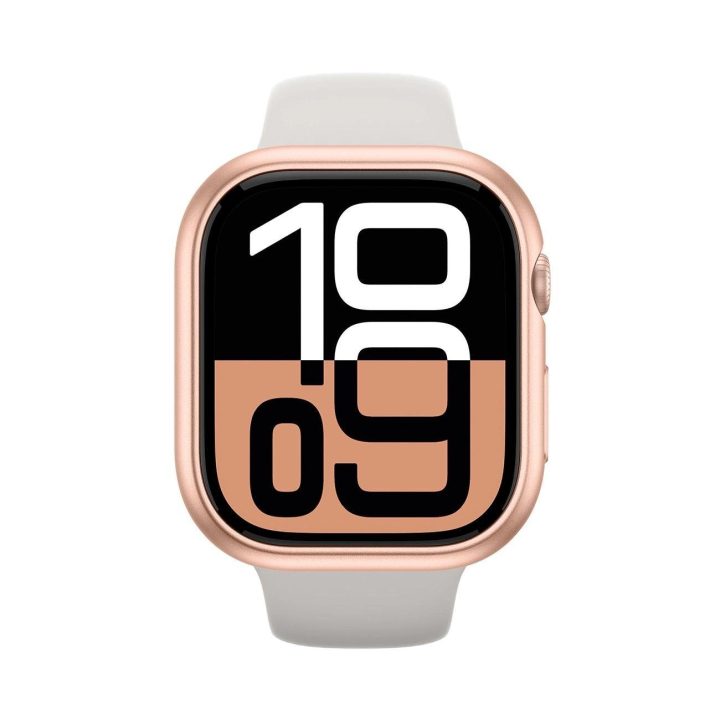 Apsauginis rožinio aukso Apple Watch 46mm dėklas AmazingThing