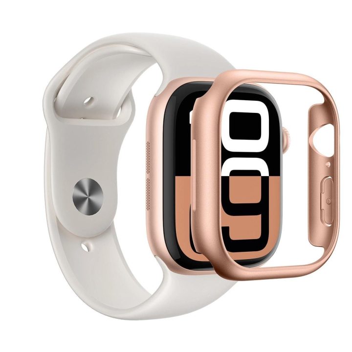 Apsauginis rožinio aukso Apple Watch 46mm dėklas AmazingThing