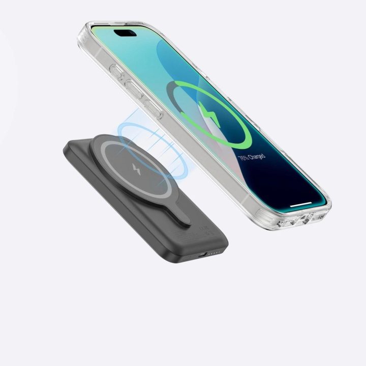 Permatomas magnetinis telefono dėklas su žiedu iPhone 16 AmazingThing
