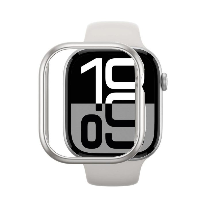 Apsauginis sidabrinis laikrodžio dėklas Apple Watch 46mm AmazingThing