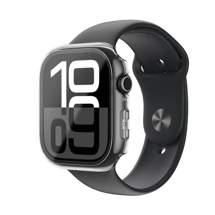 Permatomas stiklinis dėklas Apple Watch 46mm apsaugai AmazingThing