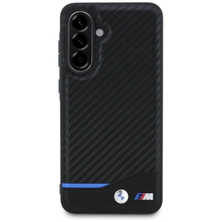Telefono dėklas Samsung Galaxy A56 juodas anglies pluošto BMW