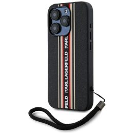 iPhone 15 Pro Max dėklas raudonas su virvele Karl Lagerfeld