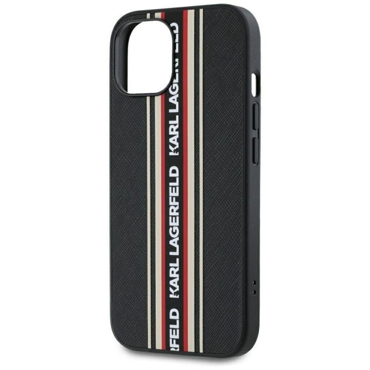 iPhone 15 dėklas raudonas su virvele Saffiano Karl Lagerfeld