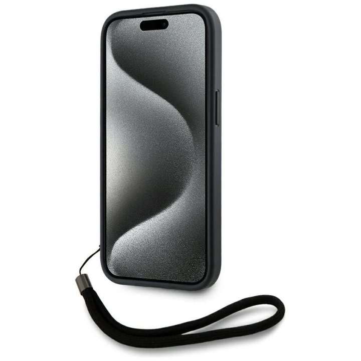 iPhone 15 dėklas raudonas su virvele Saffiano Karl Lagerfeld