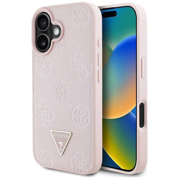iPhone 16 dėklas rožinis su MagSafe funkcija Guess