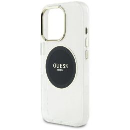 Skaidrus MagSafe dėklas iPhone 16 Pro Max su logotipu Guess
