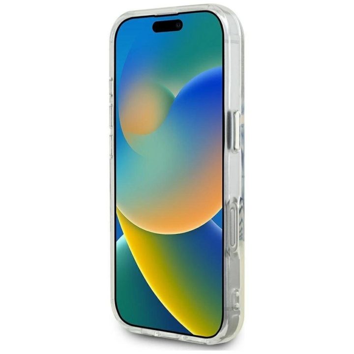 Skaidrus MagSafe dėklas iPhone 16 Pro Max su logotipu Guess