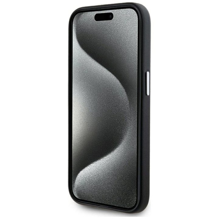 Juodas iPhone 15 Pro dėklas su MagSafe funkcija Karl Lagerfeld
