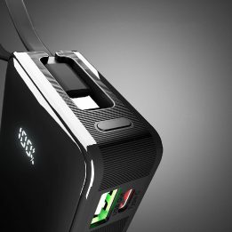 Išorinė baterija 10000 mAh su USB-C laidu ir ekranu SBS