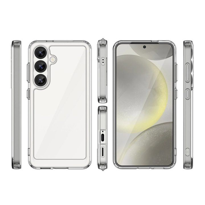 Permatomas silikoninis telefono dėklas su geliniu rėmeliu Xiaomi 15