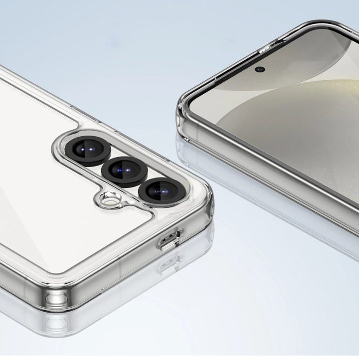 Permatomas silikoninis telefono dėklas su geliniu rėmeliu Xiaomi 15