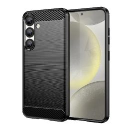 Dėklas telefonui juodas silikoninis su anglies pluošto raštu Xiaomi 14T Pro