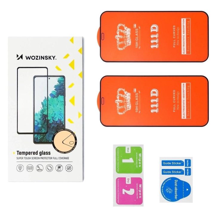Grūdintas stiklas telefonui su pilnu klijavimu Xiaomi POCO M7 (2 vnt.)