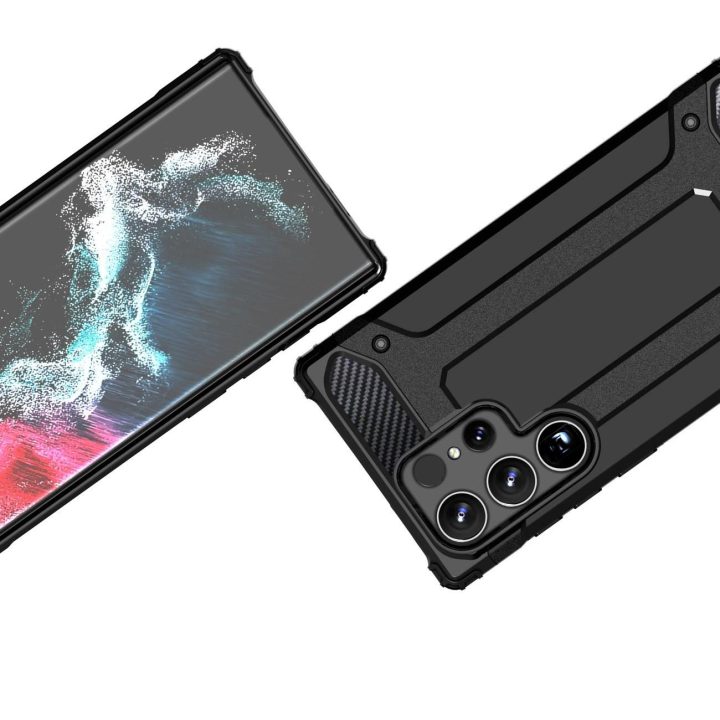 Apsauginis dėklas telefonui juodas su sustiprintais kampais Samsung Galaxy S25 Edge