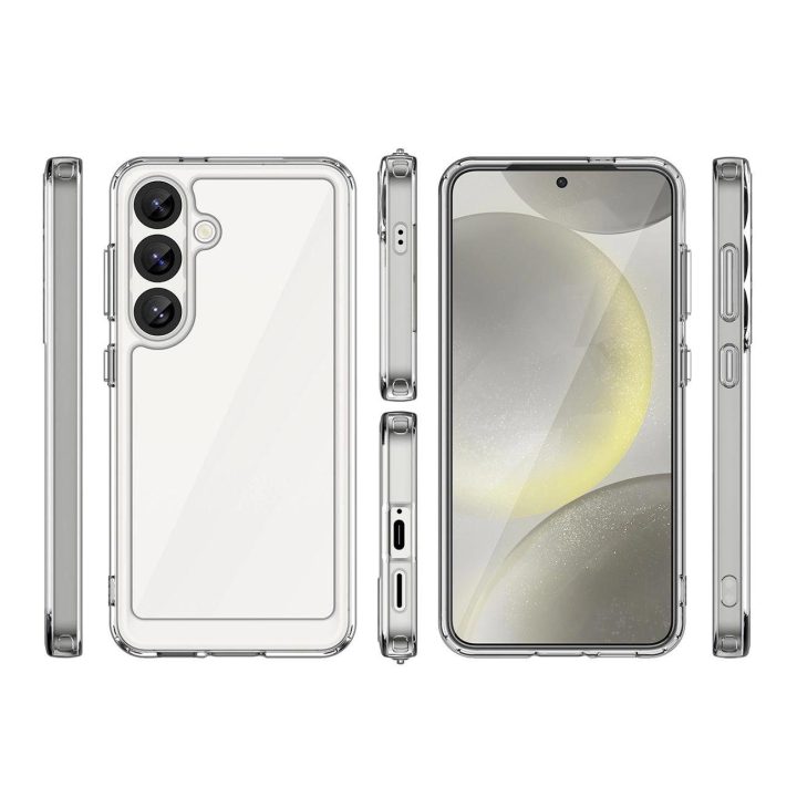 Permatomas telefonas Realme 14 5G dėklas su geliniu rėmeliu