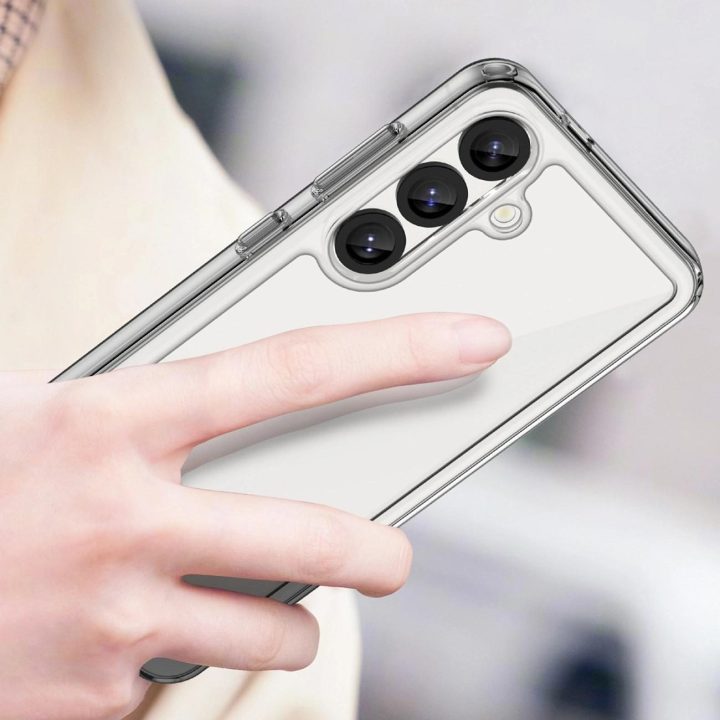 Permatomas telefonas Realme 14 5G dėklas su geliniu rėmeliu