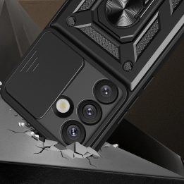 Dėklas su atrama ir kameros dangteliu Nothing Phone (3a) 5G, juodas
