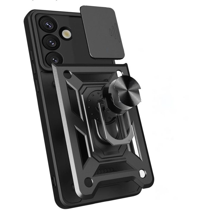Dėklas su atrama ir kameros dangteliu Nothing Phone (3a) 5G, juodas