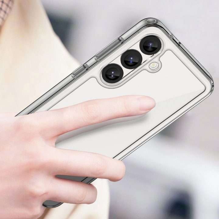 Permatomas telefono dėklas su geliniu rėmeliu Nothing Phone (3a)