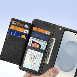 Juodas telefonas dėklas su MagSafe Samsung Galaxy S25 Edge