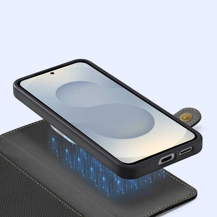Juodas telefonas dėklas su MagSafe Samsung Galaxy S25 Edge