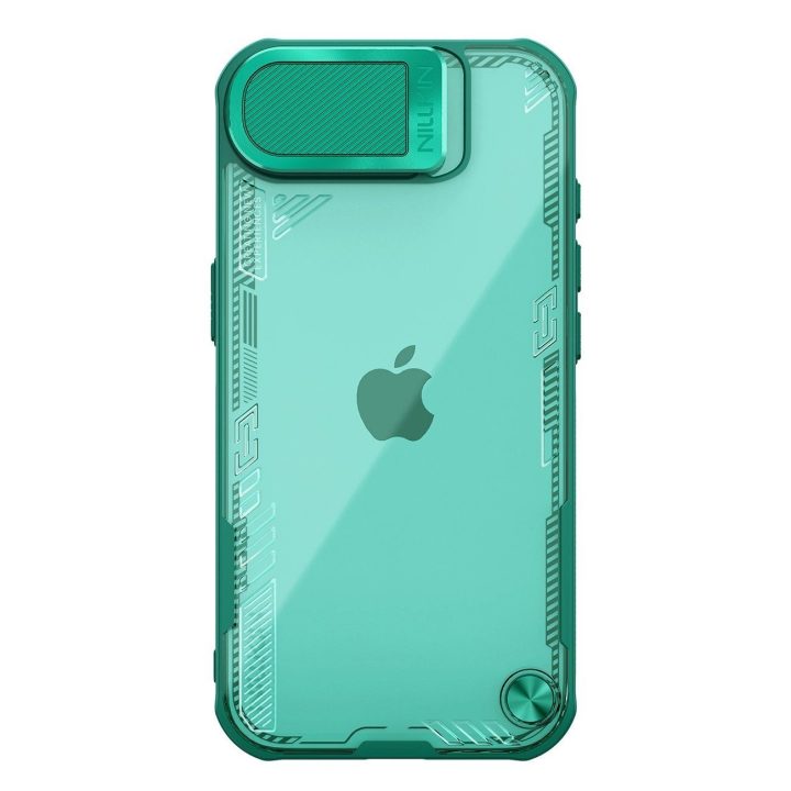 Dėklas telefonui žalias su atrama ir lęšio dangteliu Nillkin iPhone 16e