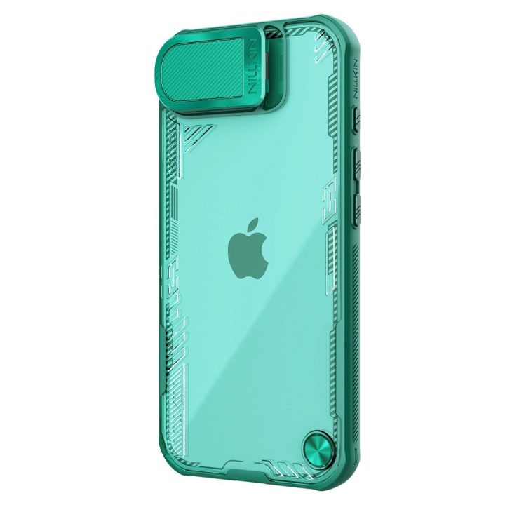Dėklas telefonui žalias su atrama ir lęšio dangteliu Nillkin iPhone 16e