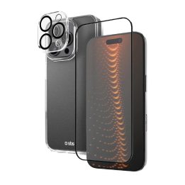 Apsauginis dėklas iPhone 16 Pro permatomas su stikliukais ir D3O SBS