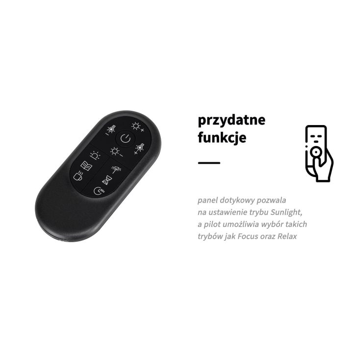 Procedūrinė juoda LED lempa su lankščiu stovu 22W Yoga
